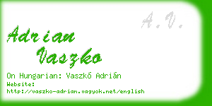 adrian vaszko business card